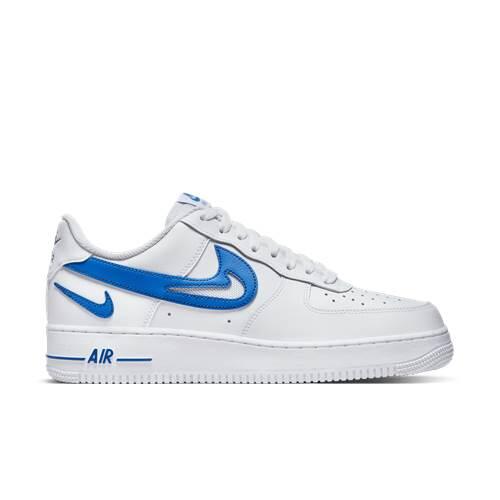 Nike Air Force 1 Low '07 Fm Cut Out Swoosh White Blue Eur 44 Us 10