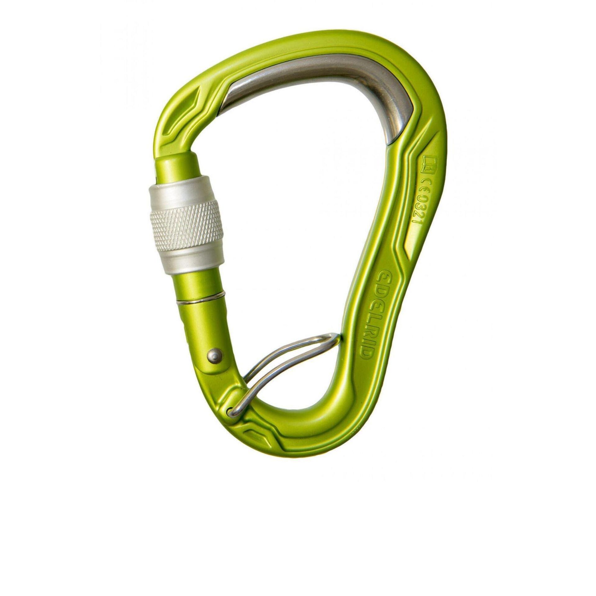 Edelrid HMS Bulletproof Screw FG II Carabiner, zielony 2022 Karabinki zakręcane 738130001380