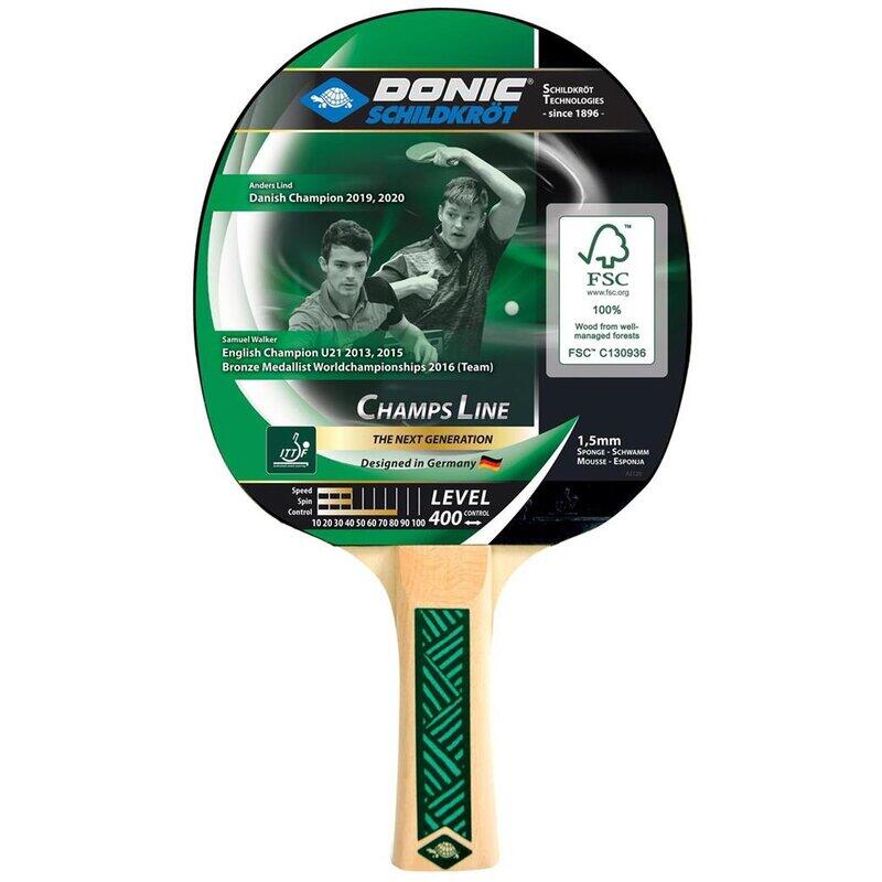 Donic Schildkröt rakietki do ping-ponga Champs 400, 705142 rakietka do tenisa stołowego, wielokolorowa, M 705142
