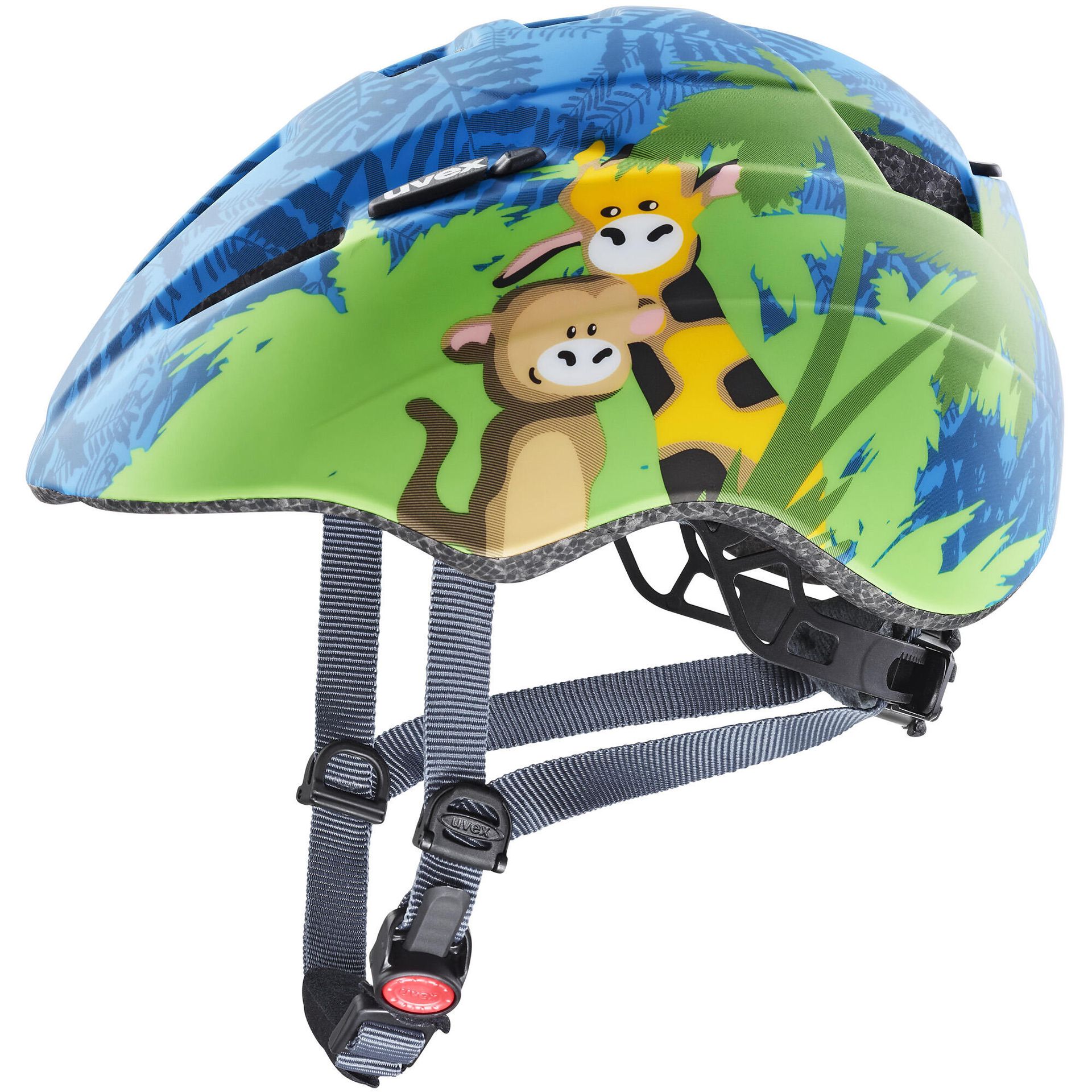 UVEX Kid 2 CC Kask Dzieci, niebieski/zielony 46-52cm 2022 Kaski dla dzieci S414982015