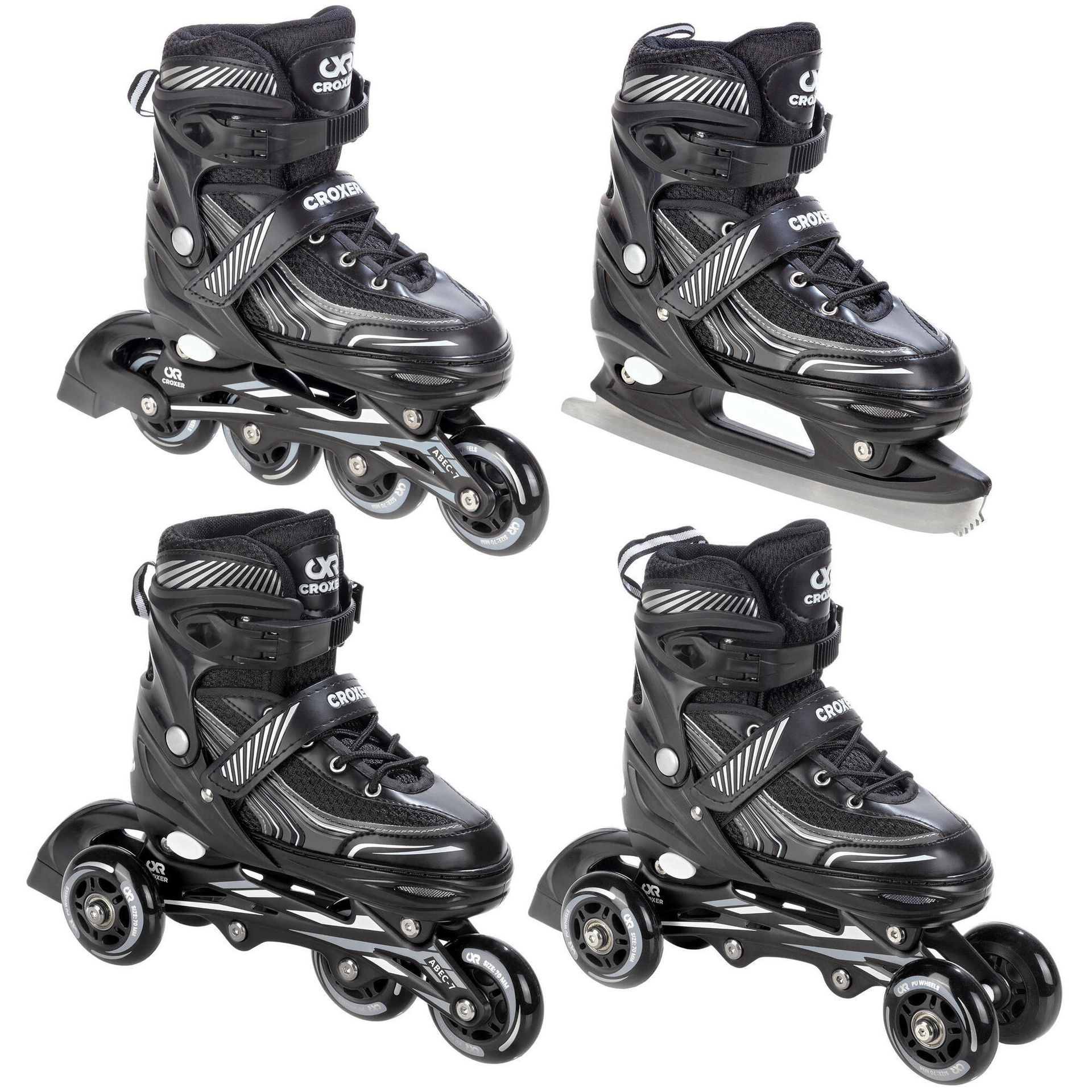 Rolki Łyżwy 4w1 Croxer Optima Black 39-42