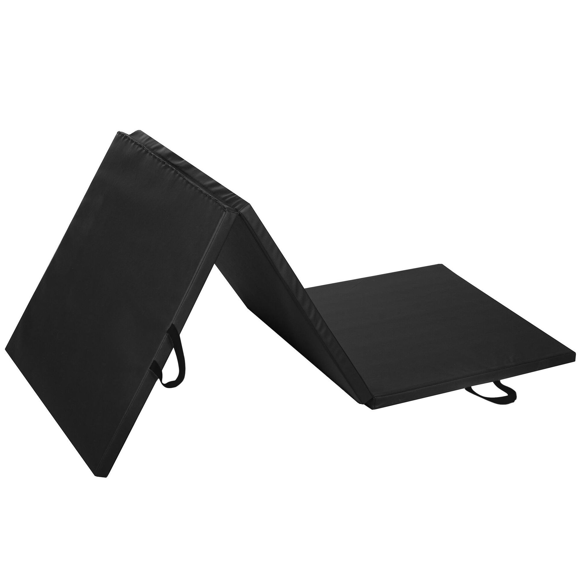 SPRINGOS Składana mata do ćwiczeń czarna 180cm FA0060