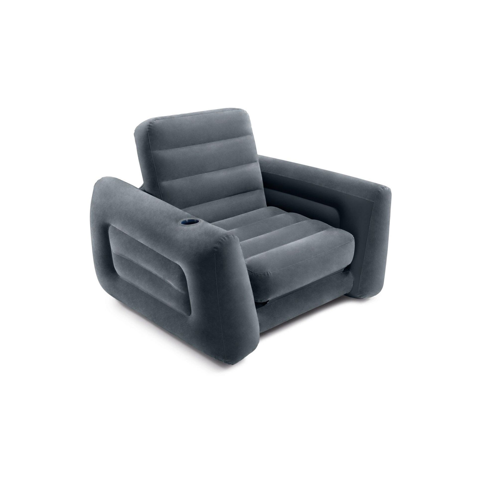 INTEX Kanapa flokowana rozkładana 1 osobowa 117 x 224 x 66 cm 66551