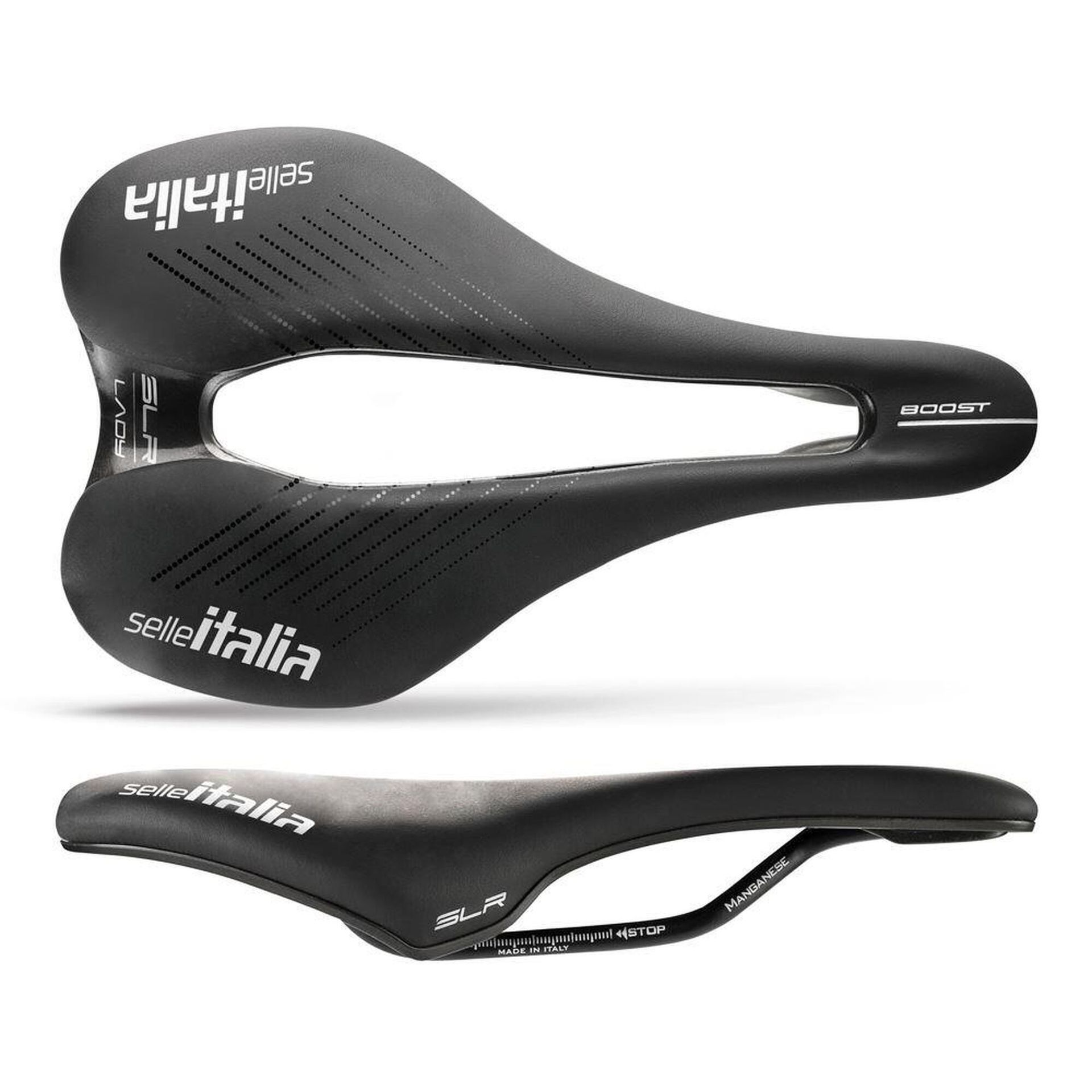Siodło SELLE ITALIA SLR BOOST LADY SUPERFLOW L TM (id match - L3) manganese tube 7, fibra-tek, czarne (NEW 2021)