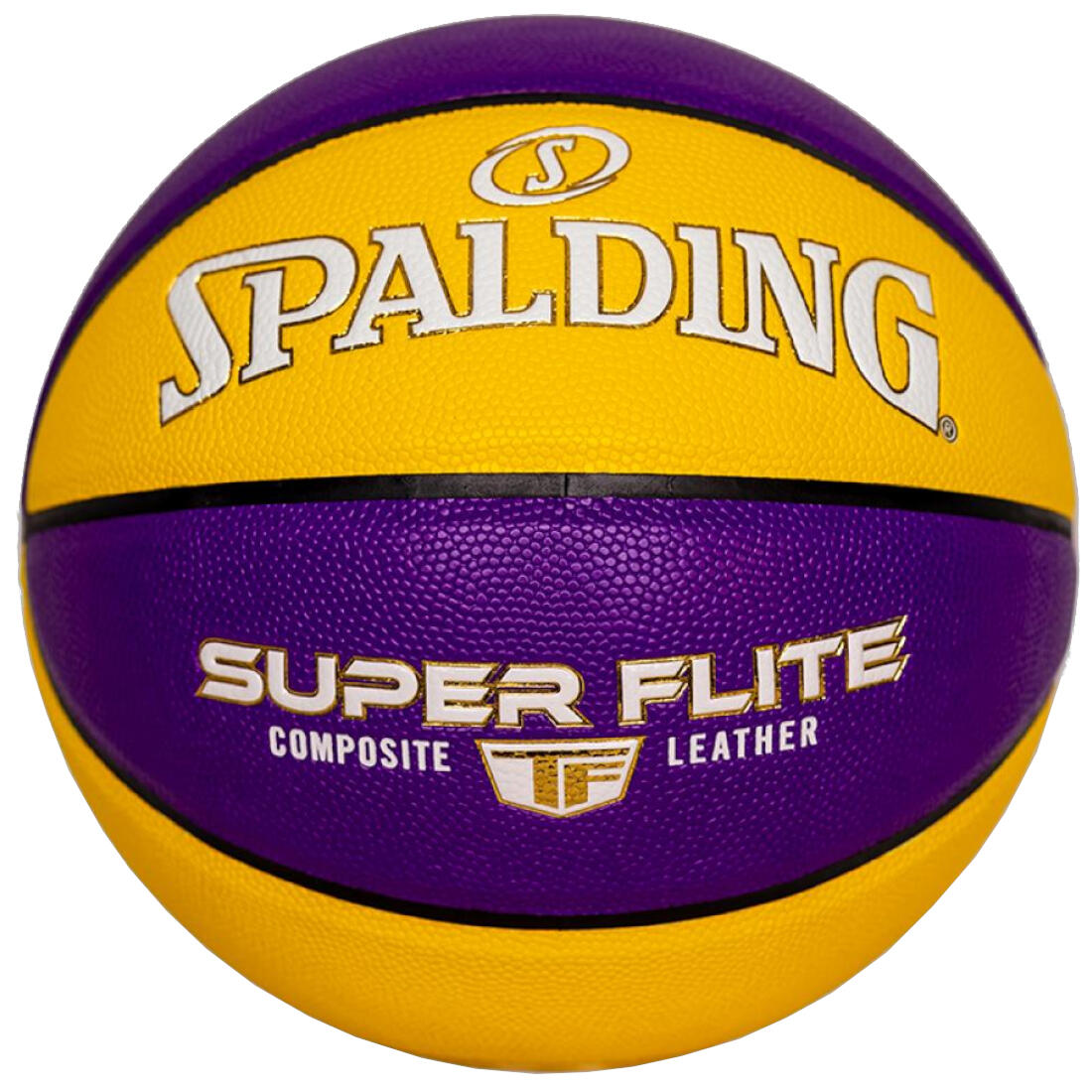 Piłka do koszykówki Spalding Super Flite fioletowa/żółta rozmiar 7