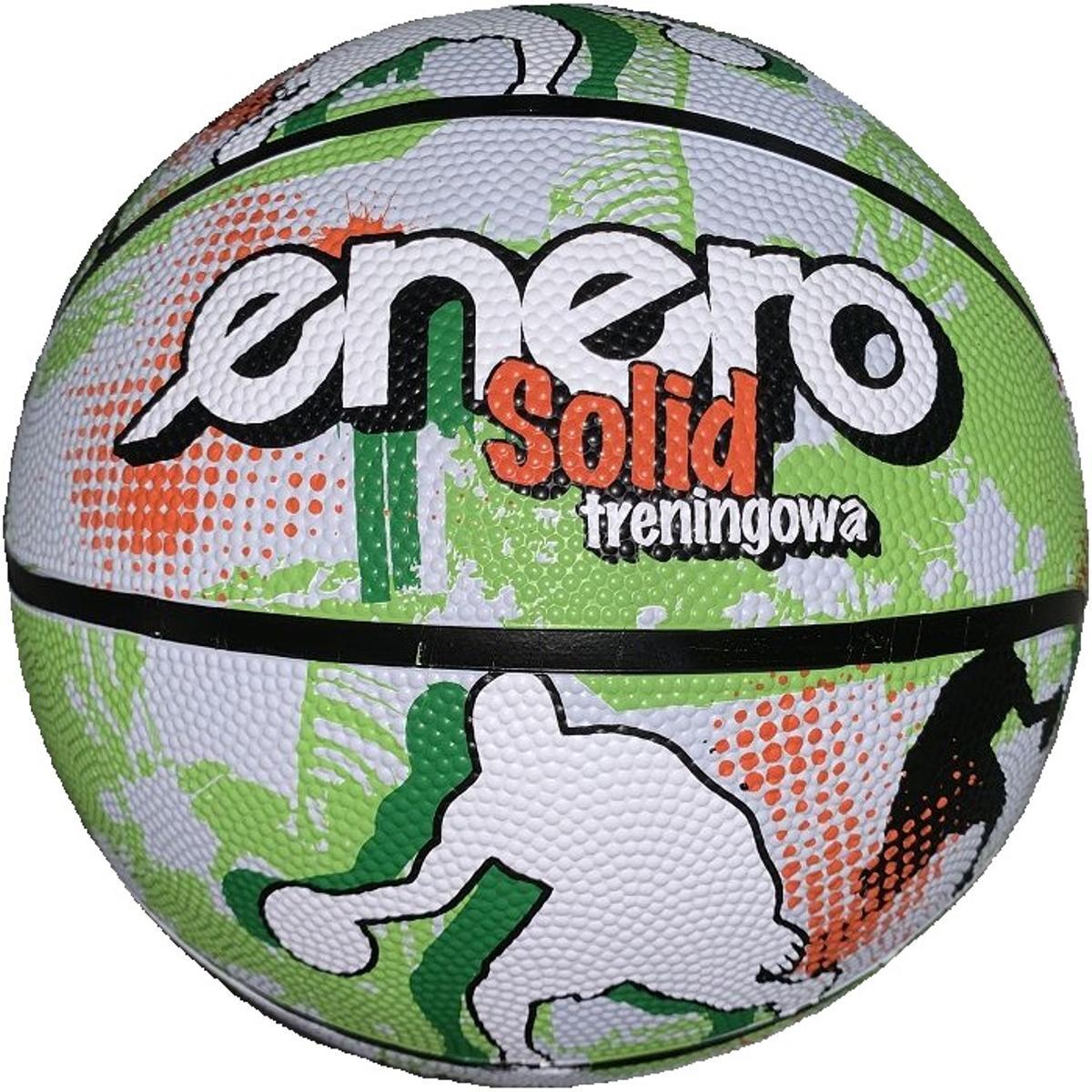 Piłka koszykowa ENERO Solid Zielono-biała (Rozmiar 7)