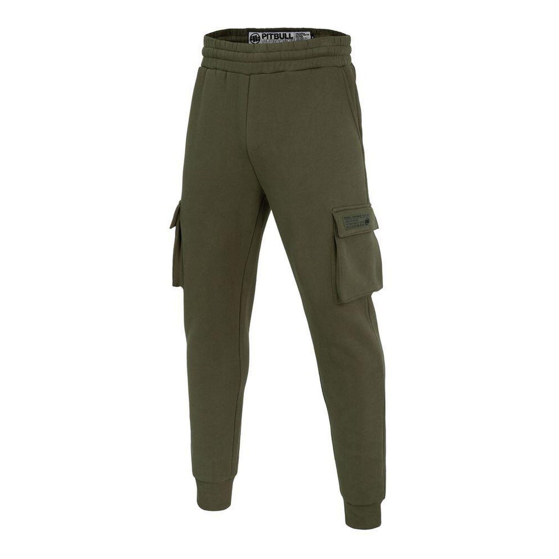 Spodnie dresowe Cargo Pit Bull New Brushed Fleece Group Cypress '24 - Ciemnooliwkowe XXL
