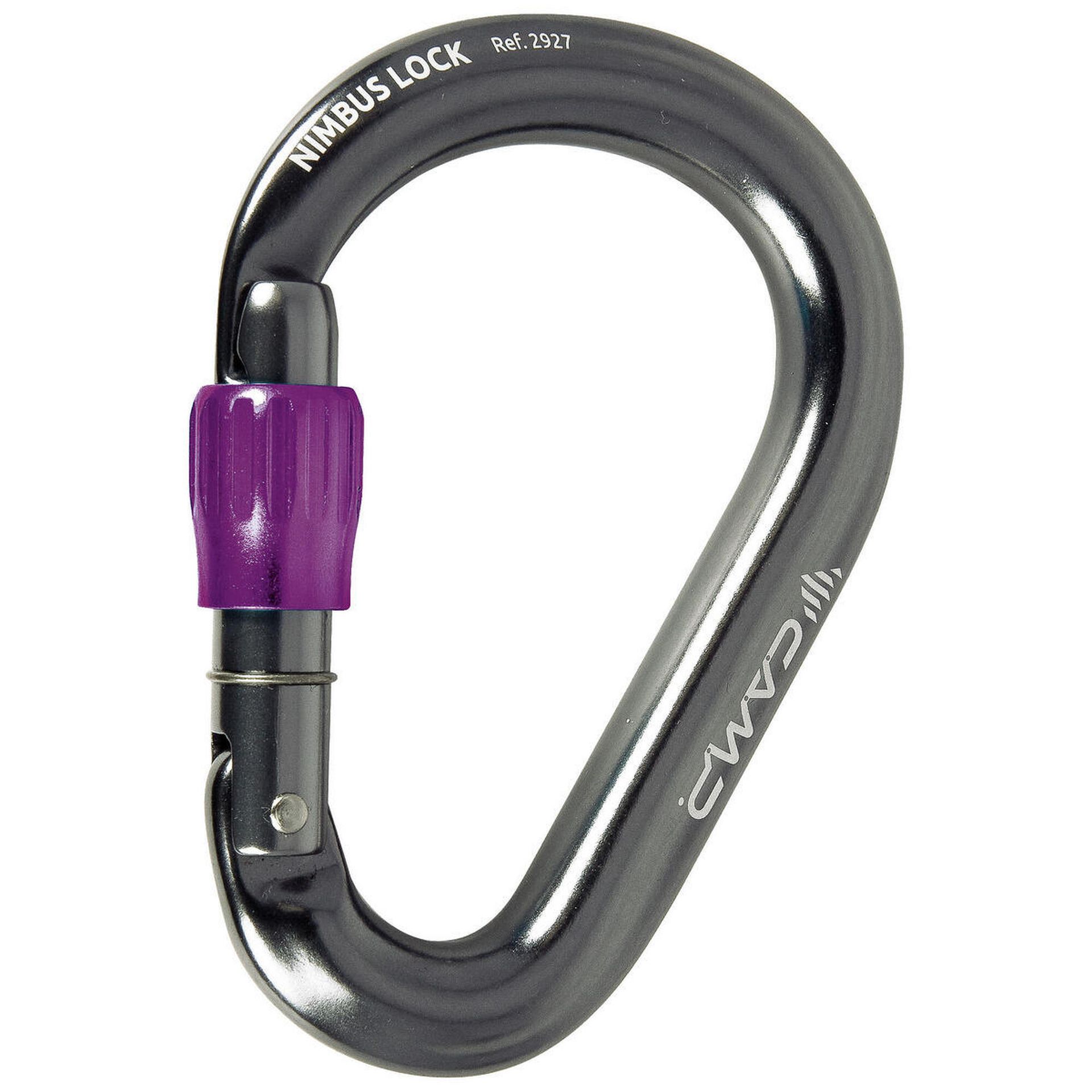 Karabinek wspinaczkowy zakręcany Camp Nimbus Lock gunmetal/fuchsia - ONESIZE