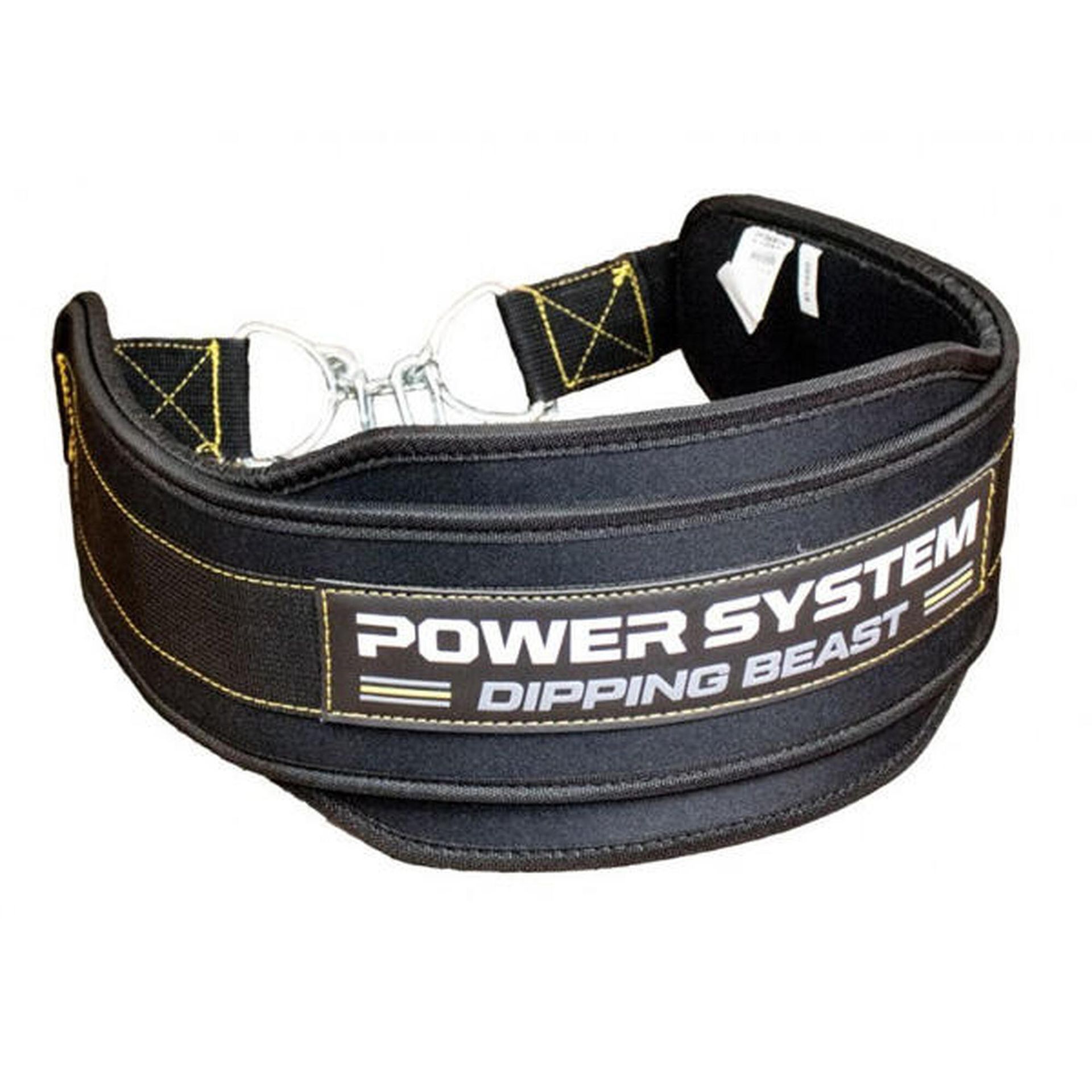Pas fitness Power System  Opasek Dipping Beast Żółty