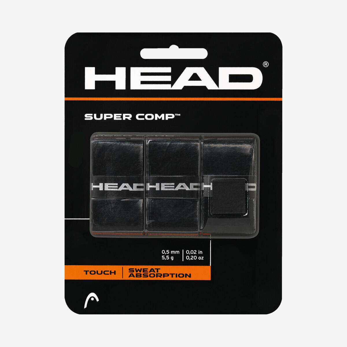 Head Super Comp (3 szt.) - black 285088-BK