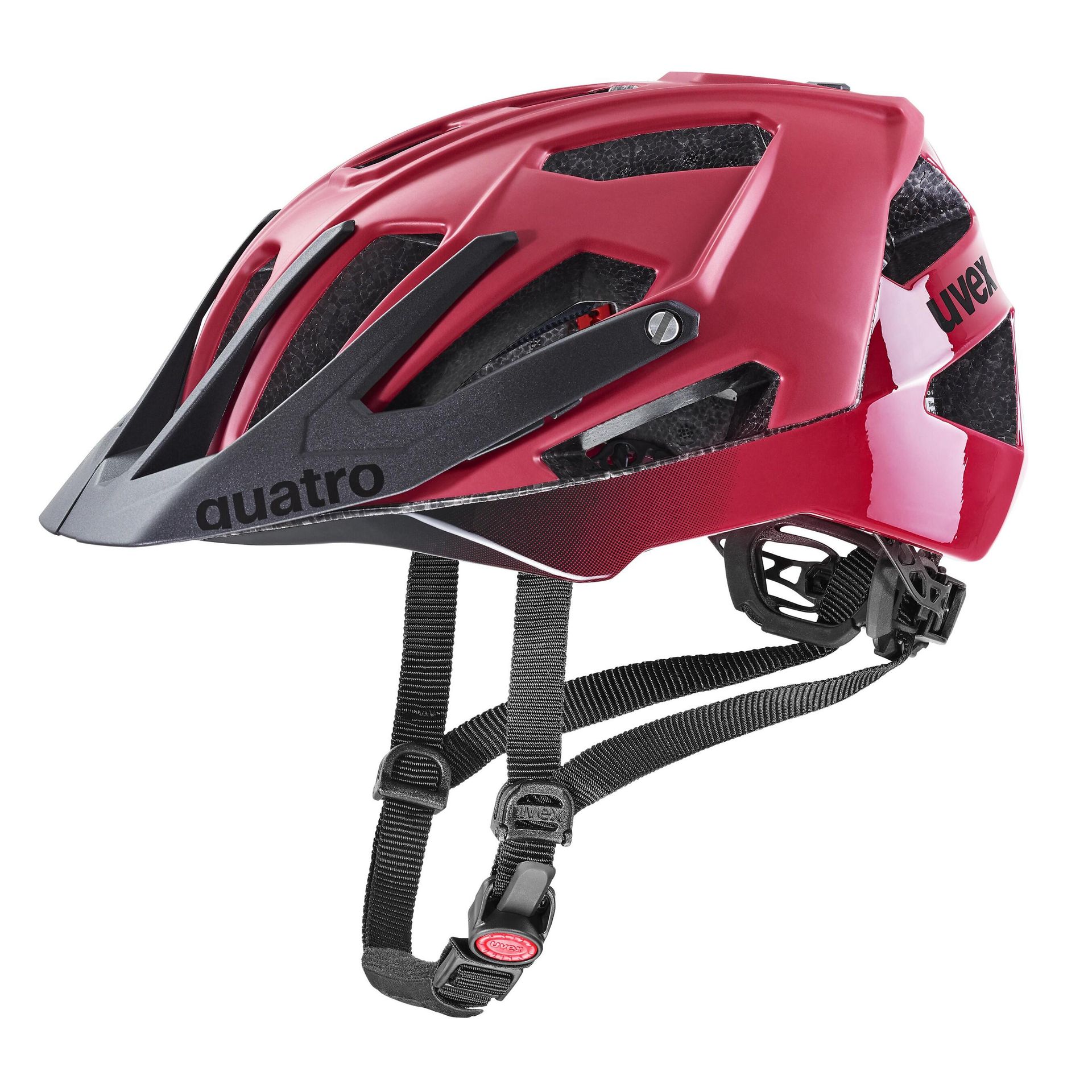 UVEX Quatro CC Helmet, czerwony/czarny 52-57cm 2022 Kaski rowerowe