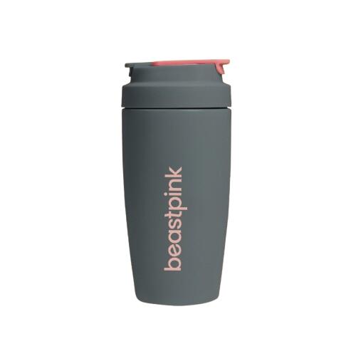 BeastPink Thermo Mug kubek termiczny ze słomką kolor Grey 500 ml