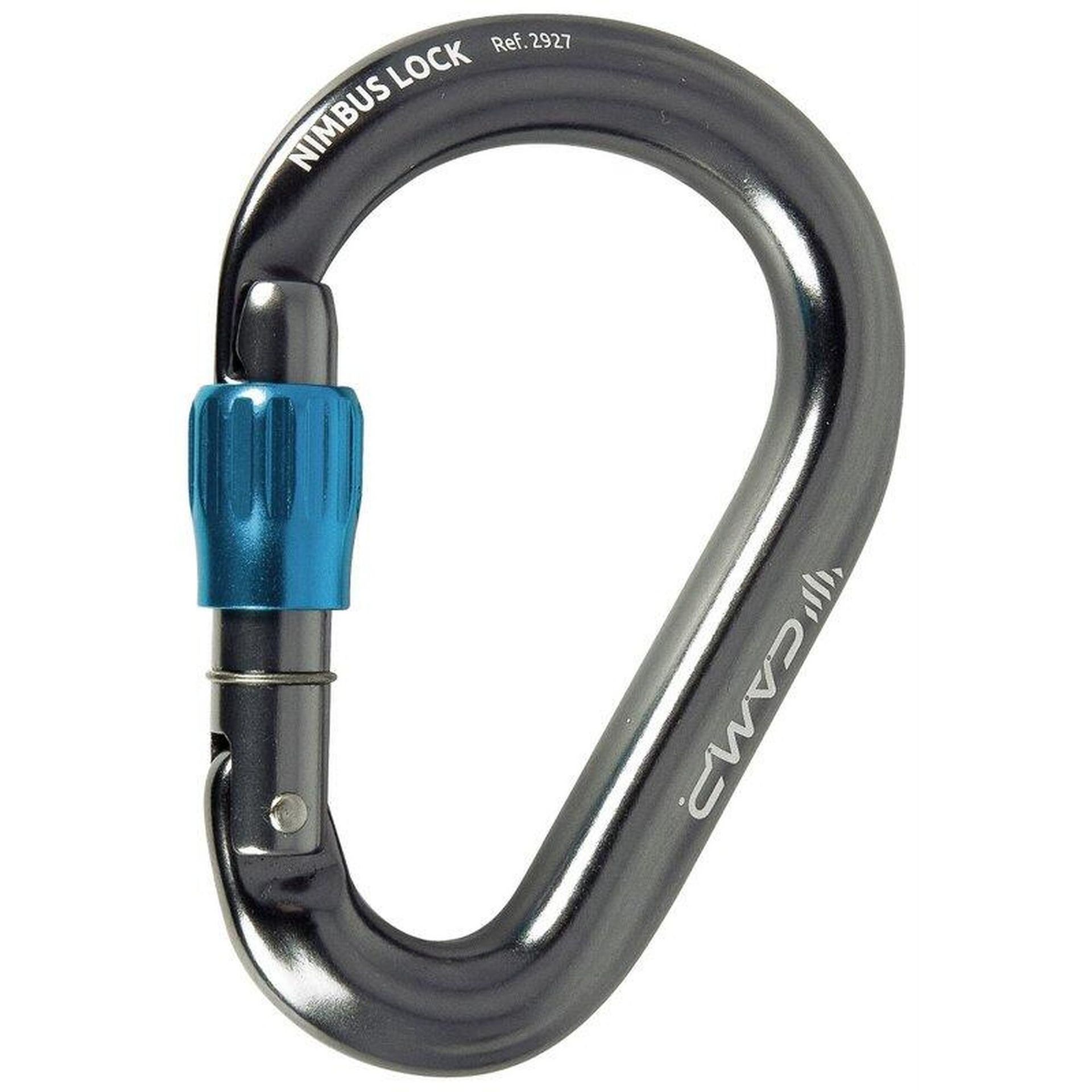 Karabinek zakręcany Camp Nimbus Lock - gun metal/blue