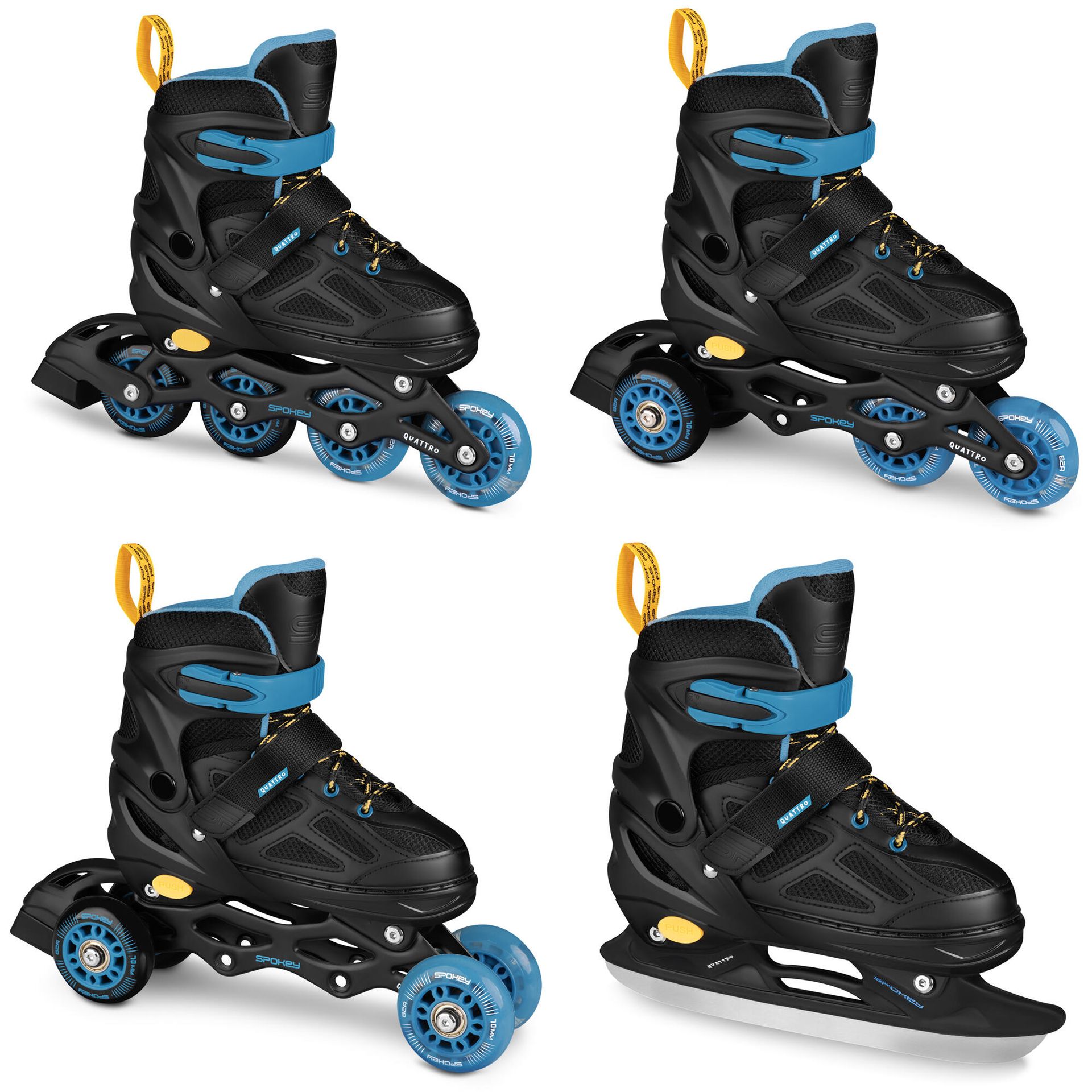Łyżworolki SPOKEY Quattro 4w1 ( 34-37) Czarno-niebieski