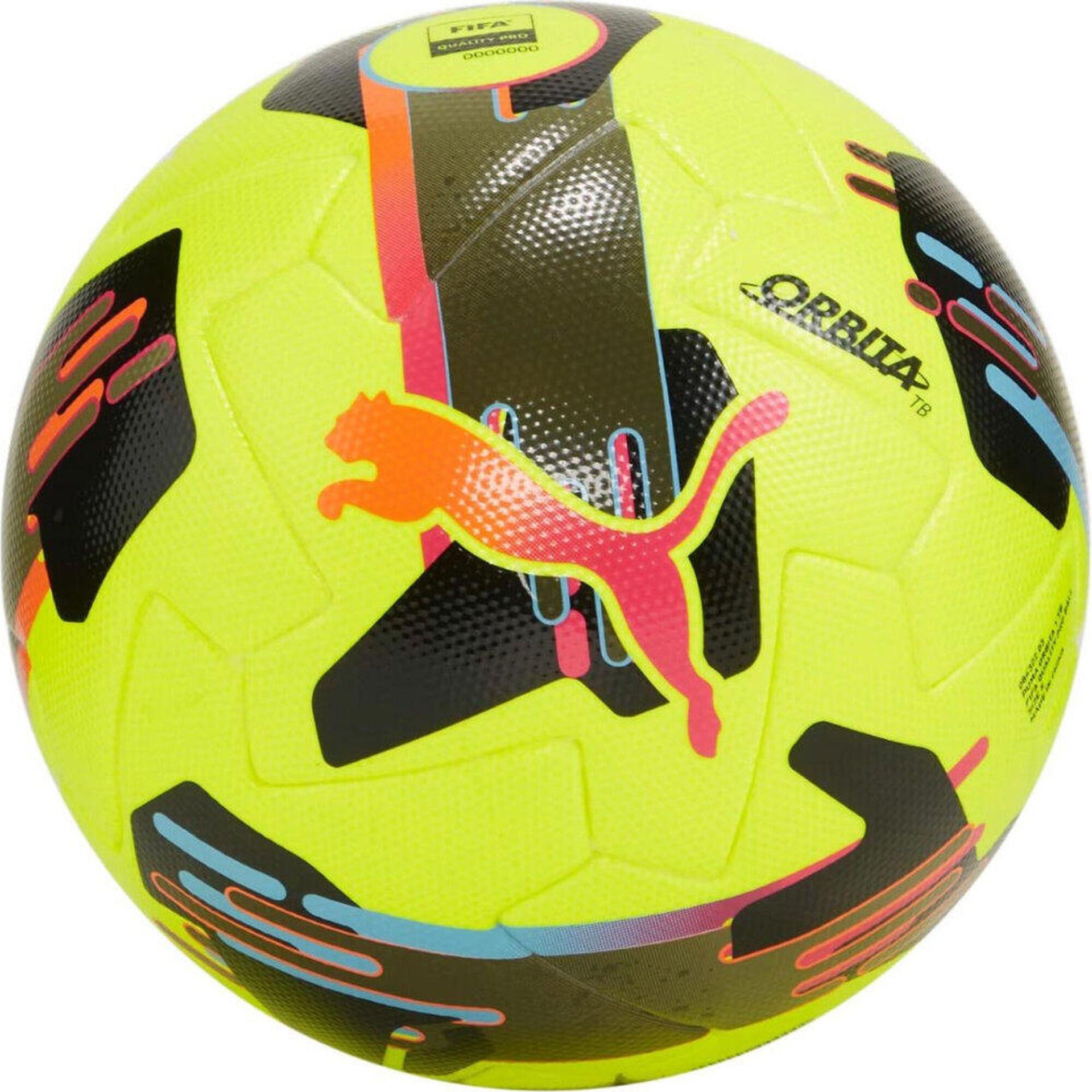 Piłka do piłki nożnej PUMA Orbita 1 TB FIFA Quality Pro lemon tonic/multicolor rozmiar 5 WYSYŁKA W 24H 30 DNI NA ZWROT