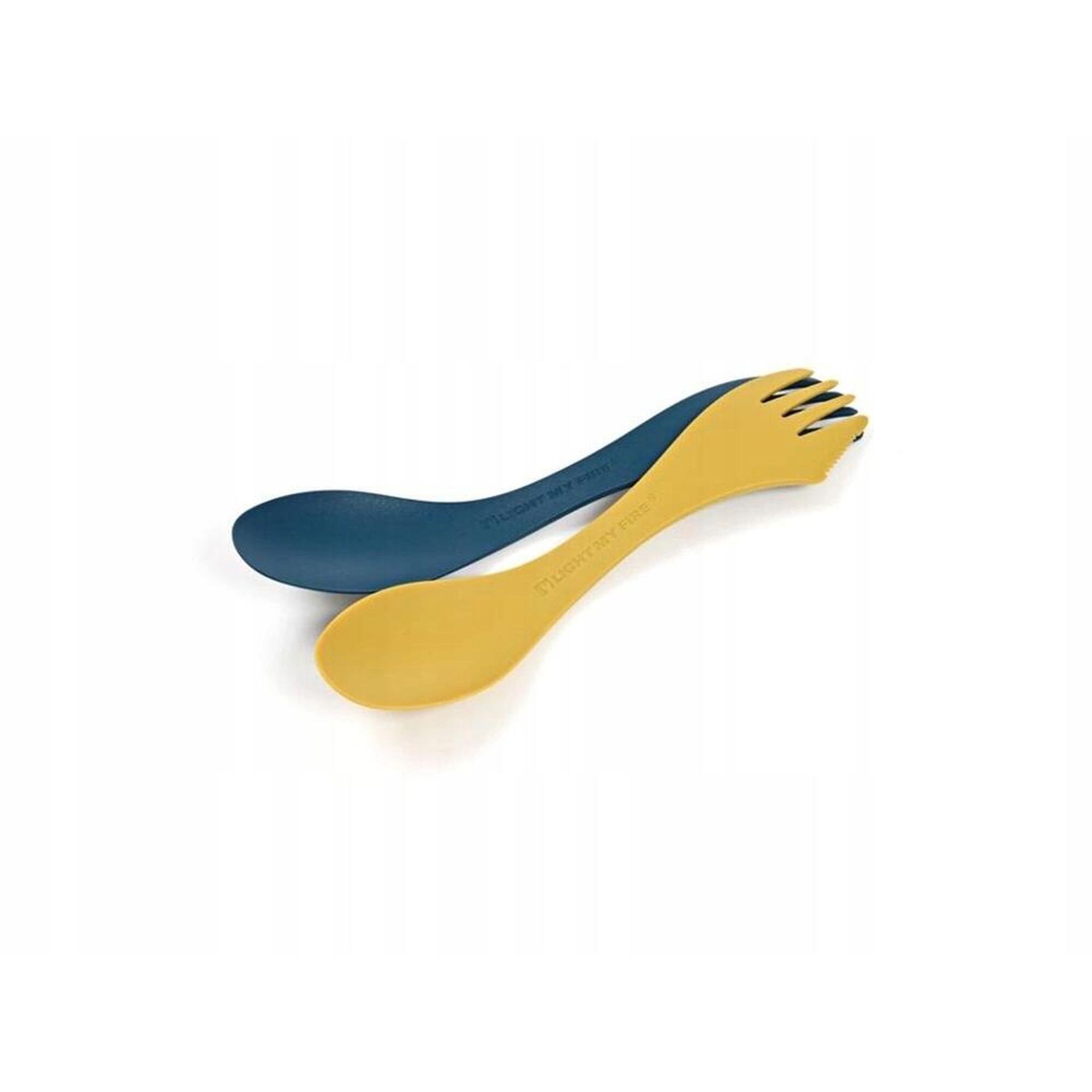 Light My Fire Spork Medium BIO 2-pak, mustyyellow/hazyblue 2020 Sztućce turystyczne 2412511413