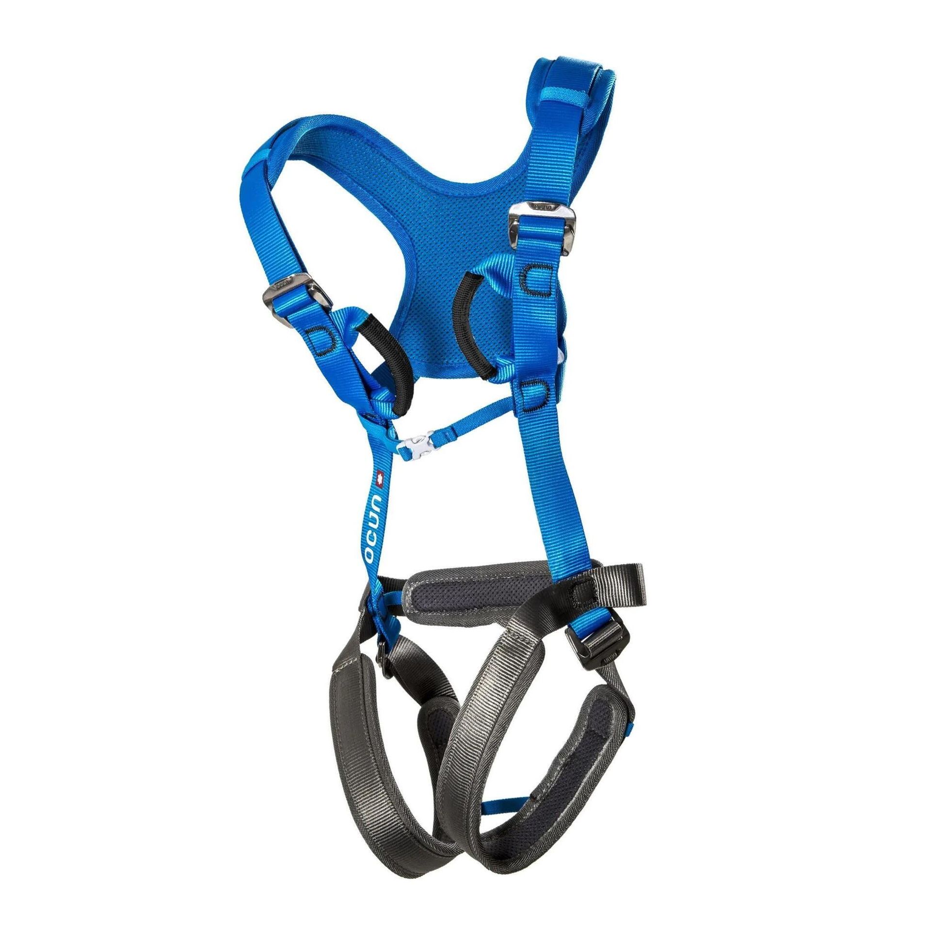 Ocun Doppler Full Body Harness Kids, niebieski/szary 2022 Uprzęże pełne 4581-Car.Blue-Uni