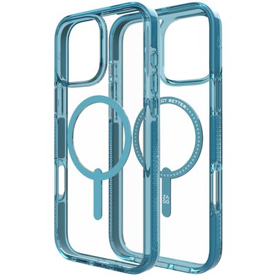 Etui ZAGG Santa Cruz Snap MagSafe do Apple iPhone 16 Pro Przezroczysto-niebieski