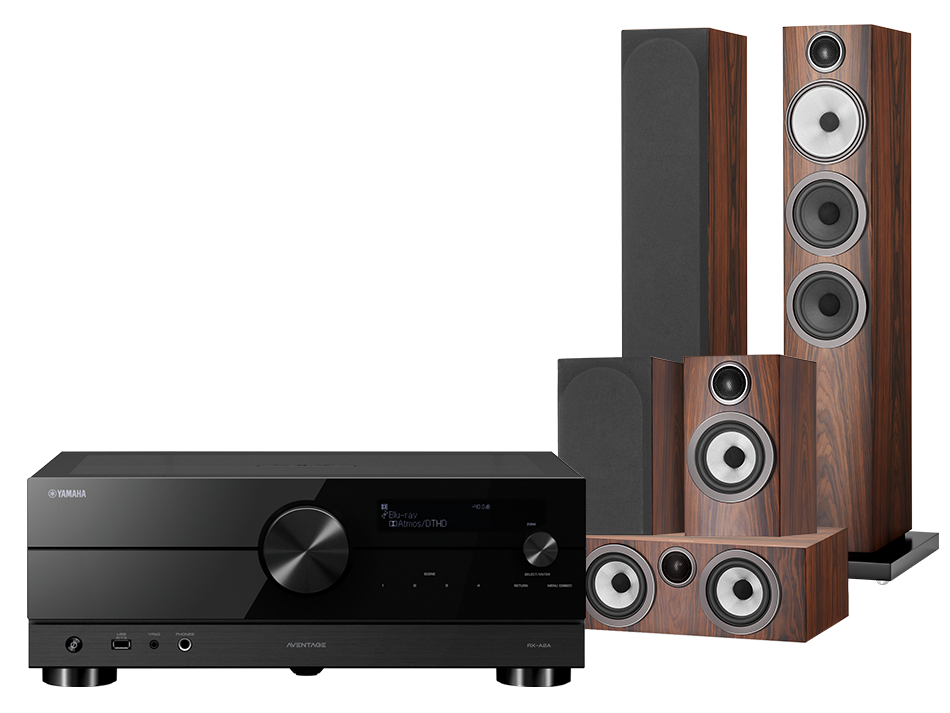 Yamaha RX-A2A (czarny) + 704 S3 + 707 S3 + HTM72 S3 (mokka)