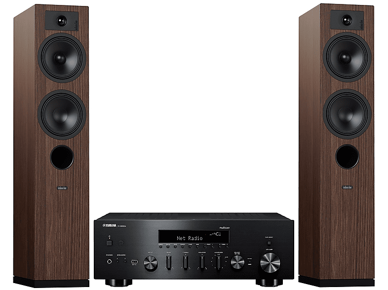 Yamaha Zestaw stereo MusicCast R-N600A Czarny + Indiana Lane Tesi 5 Mokka
