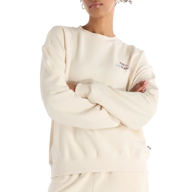 Bluza New Balance WT43559LIN - beżowa