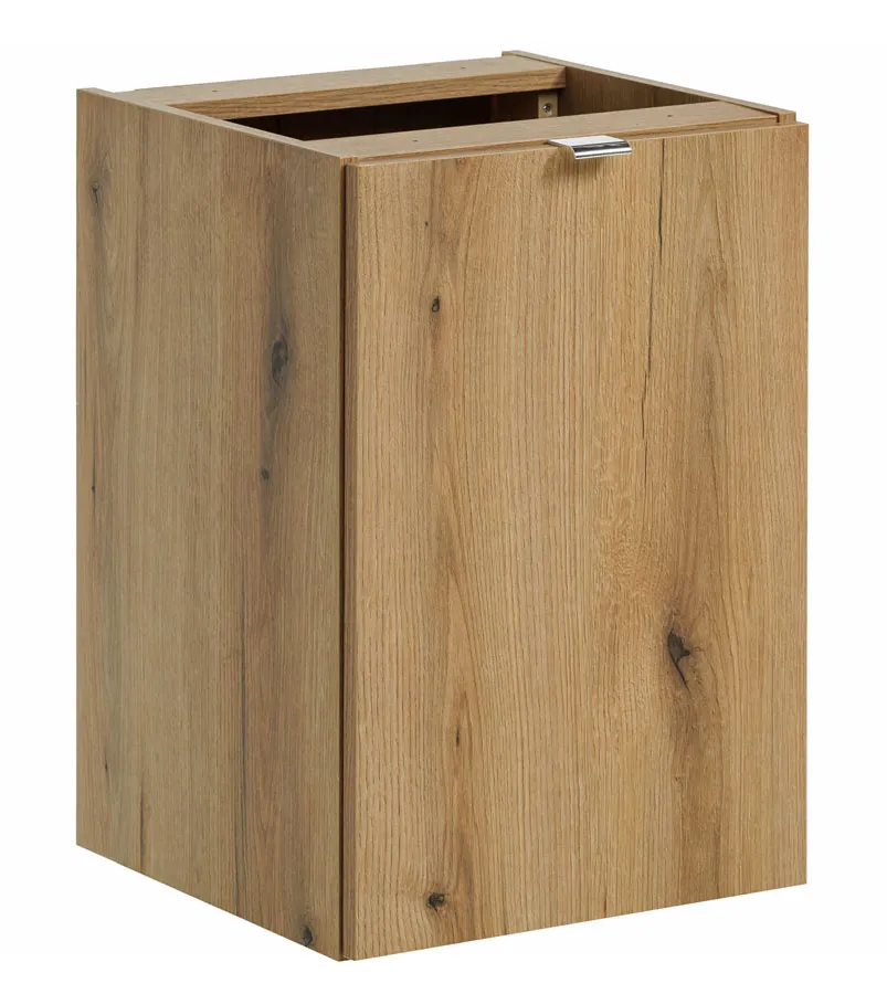 Szafka łazienkowa z koszem na pranie w kolorze dąb L4-E91