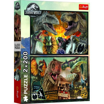 Puzzle 2x200 Prehistoryczny świat TREFL