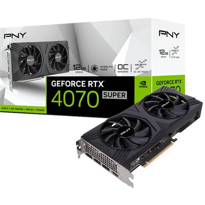 PNY GeForce RTX 4070 SUPER Verto Dual Fan 12GB OC GDDR6X DLSS 3 VCG4070S12DFXPB1-O