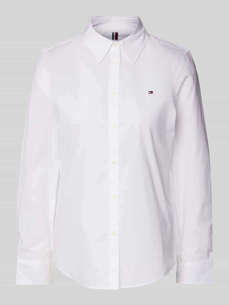 Bluzka koszulowa o kroju regular fit z wyhaftowanym logo