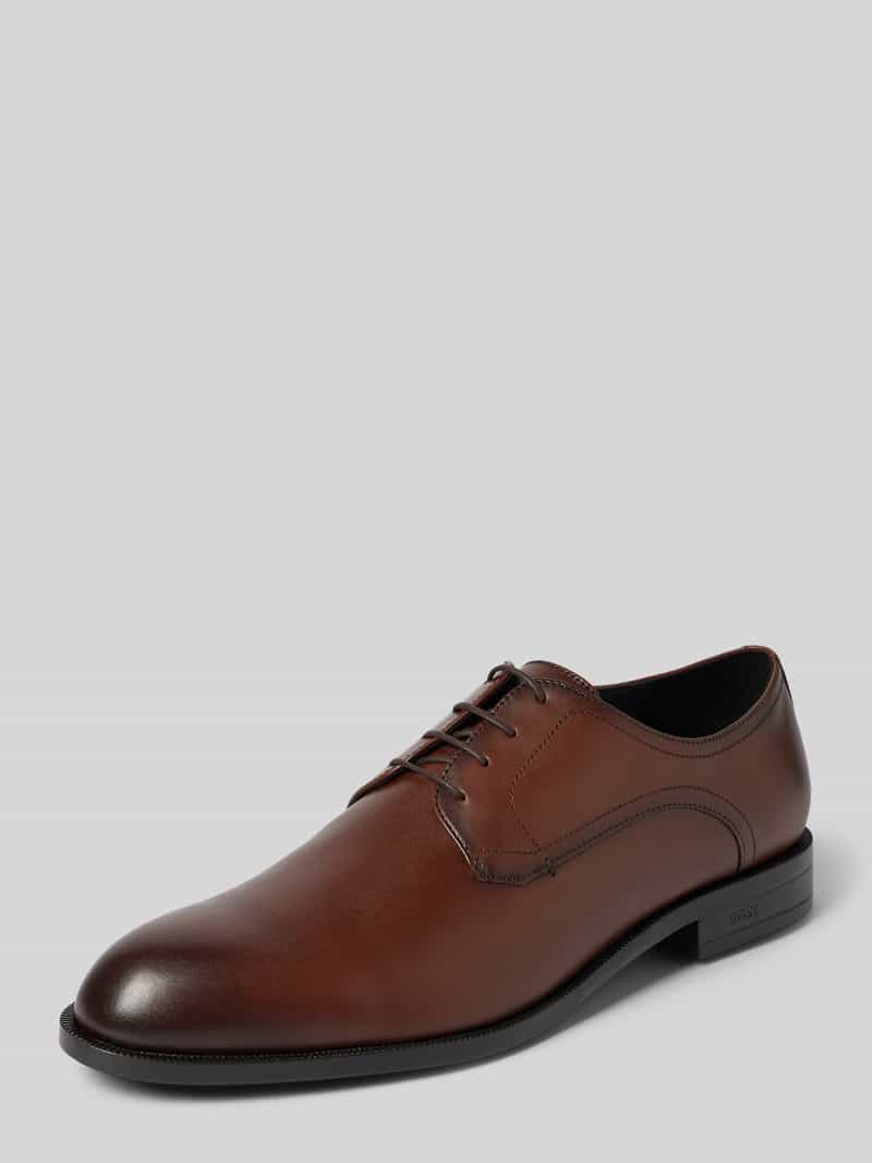 Buty derby skórzane z detalami z logo model ‘Tayil’
