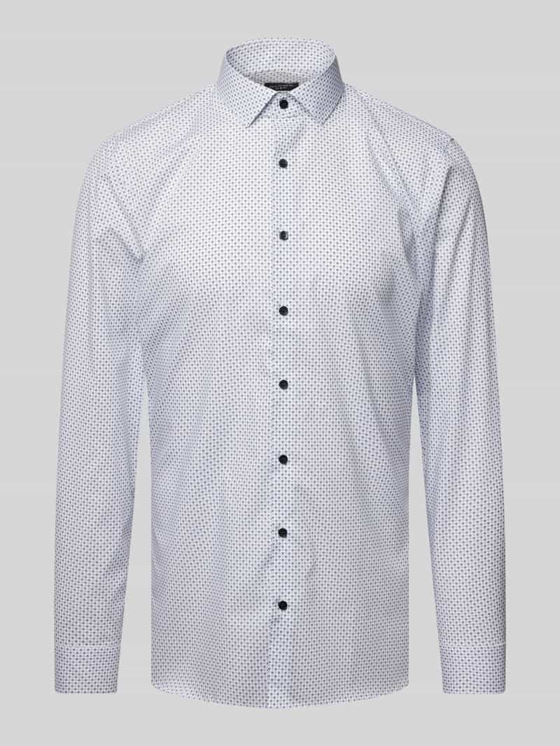 Koszula biznesowa o kroju Super Slim Fit z kołnierzykiem typu kent