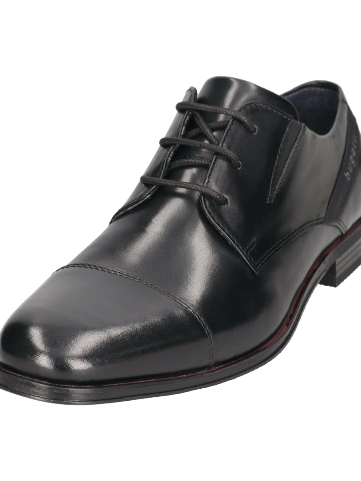 Bugatti Skórzane trzewiki w kolorze czarnym