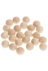 Drewniane kulki bez otworu naturalne 14mm 25szt