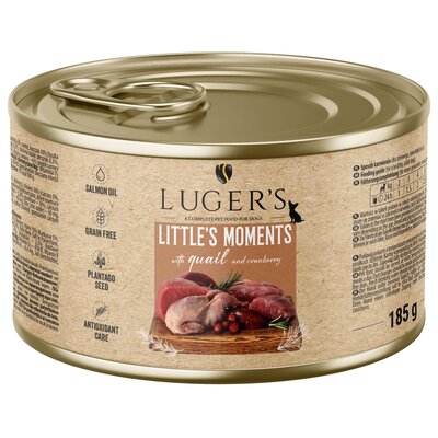 Karma dla psa LUGER’S Little's Moments Przepiórka z żurawiną 185 g