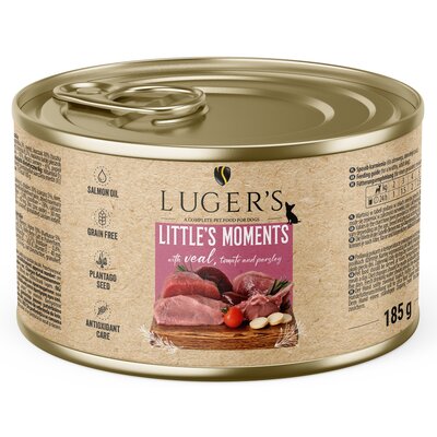 Karma dla psa LUGERS Little's Moments z cielęciną, pomidorem i pietruszką 185g