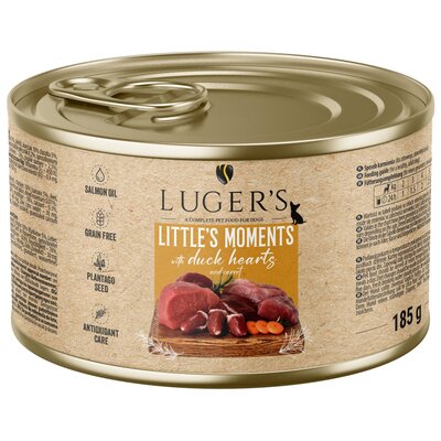 Karma dla psa LUGER’S Little's Moments Serce z kaczki i marchewką 185 g
