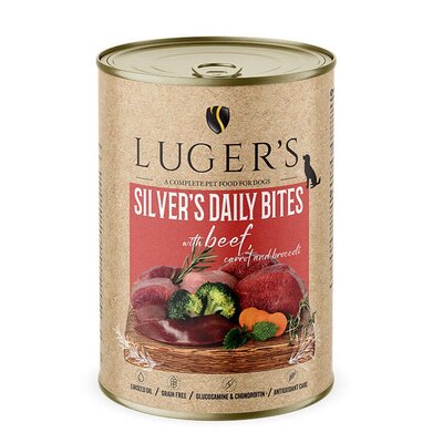 Karma dla psa LUGER'S Silver's Daily Bites z wołowiną, marchewką i brokułem 400 g