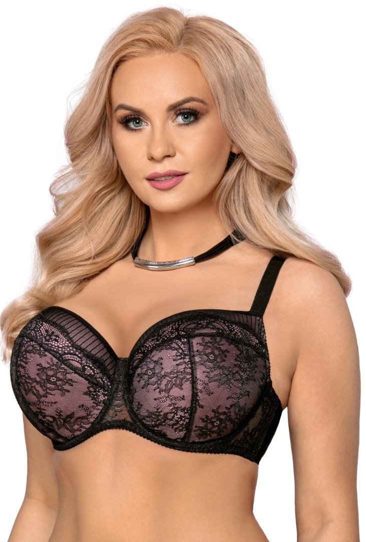 Biustonosz push up Biustonosz Usztywniany Model VB-401 Pink/Black - Vena - 85C