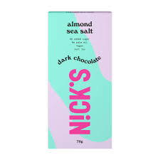 N!CK'S Nicks dark chocolate almond sea salt, 75g