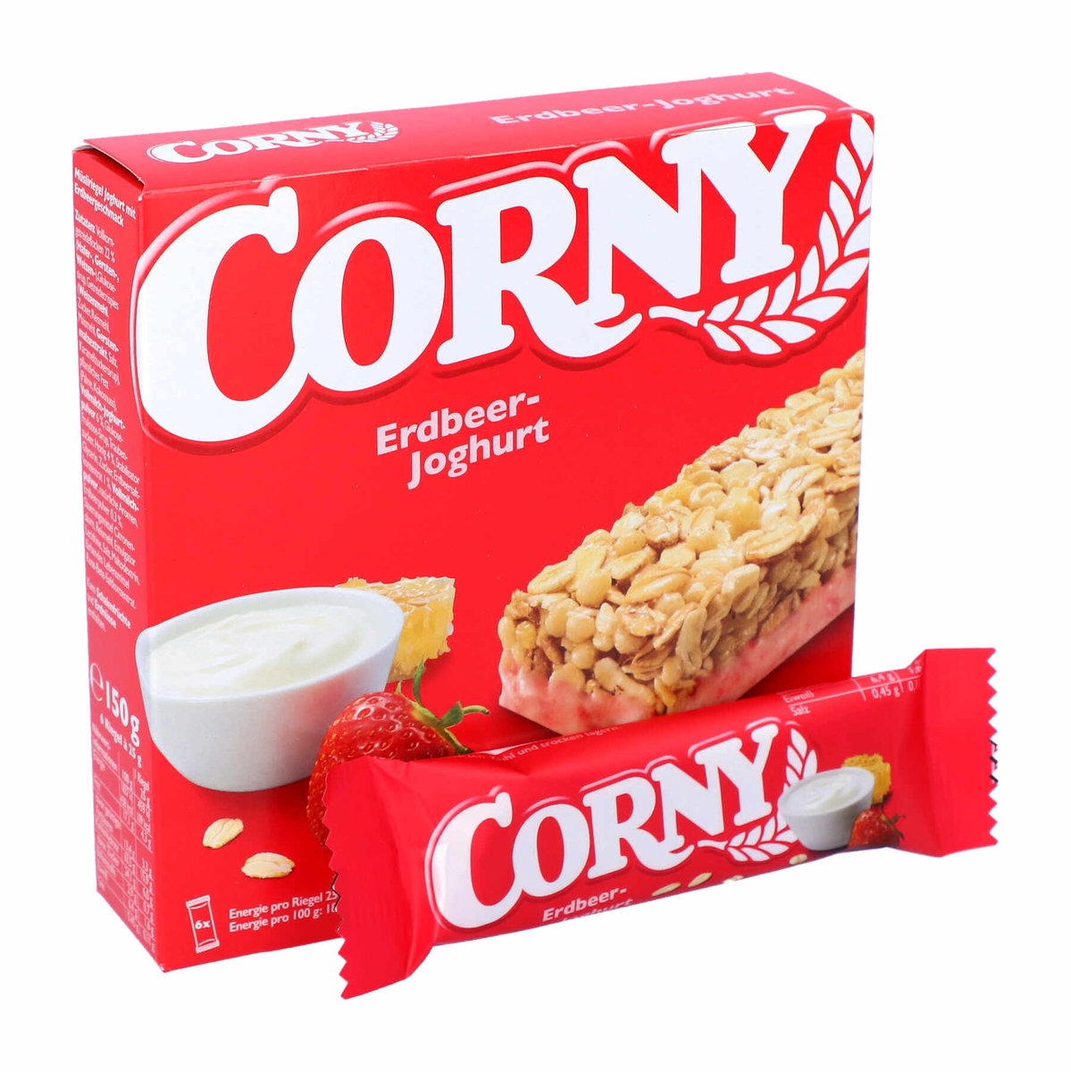 Corny, baton zbożowy, jogurt truskawka, 6 sztuk