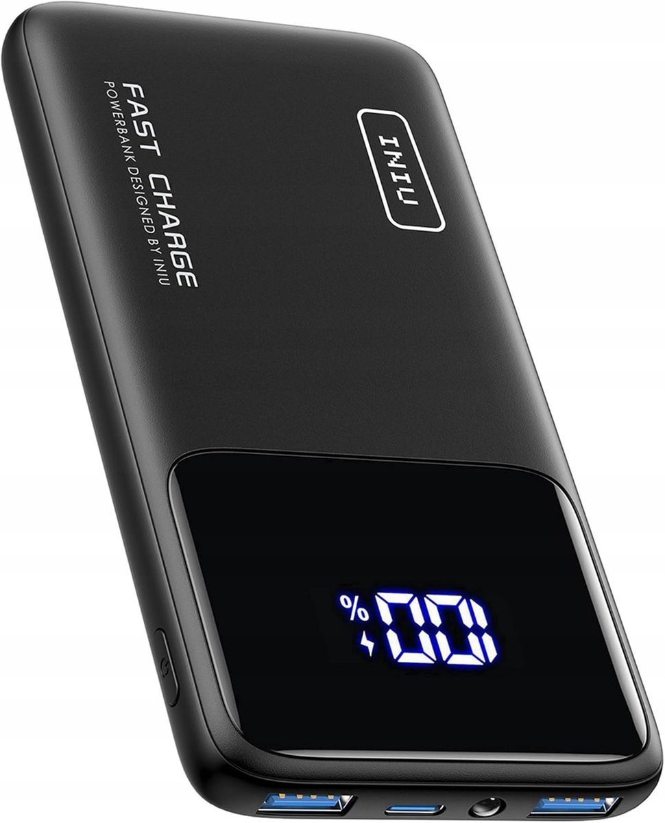PowerBank 10000mAh PD3.0 QC4.0 22.5W Szybkie Ładowanie 2xUSB 3.0 z Latarką