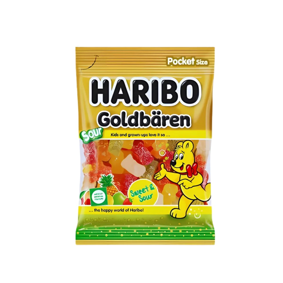 Żelki Haribo Kwaśne Saure Goldbären 80G Wyjątkowa Przekąska O Kwaśnym Smaku