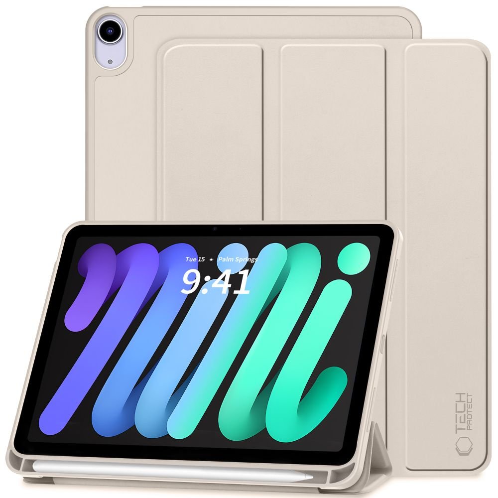 SC PEN ETUI POKROWIEC Z KLAPKA GUMOWA RAMKA OBUDOWA FUTERAŁ DO IPAD MINI 8.3 6 / 7 / 2021-2024 - STARLIGHT