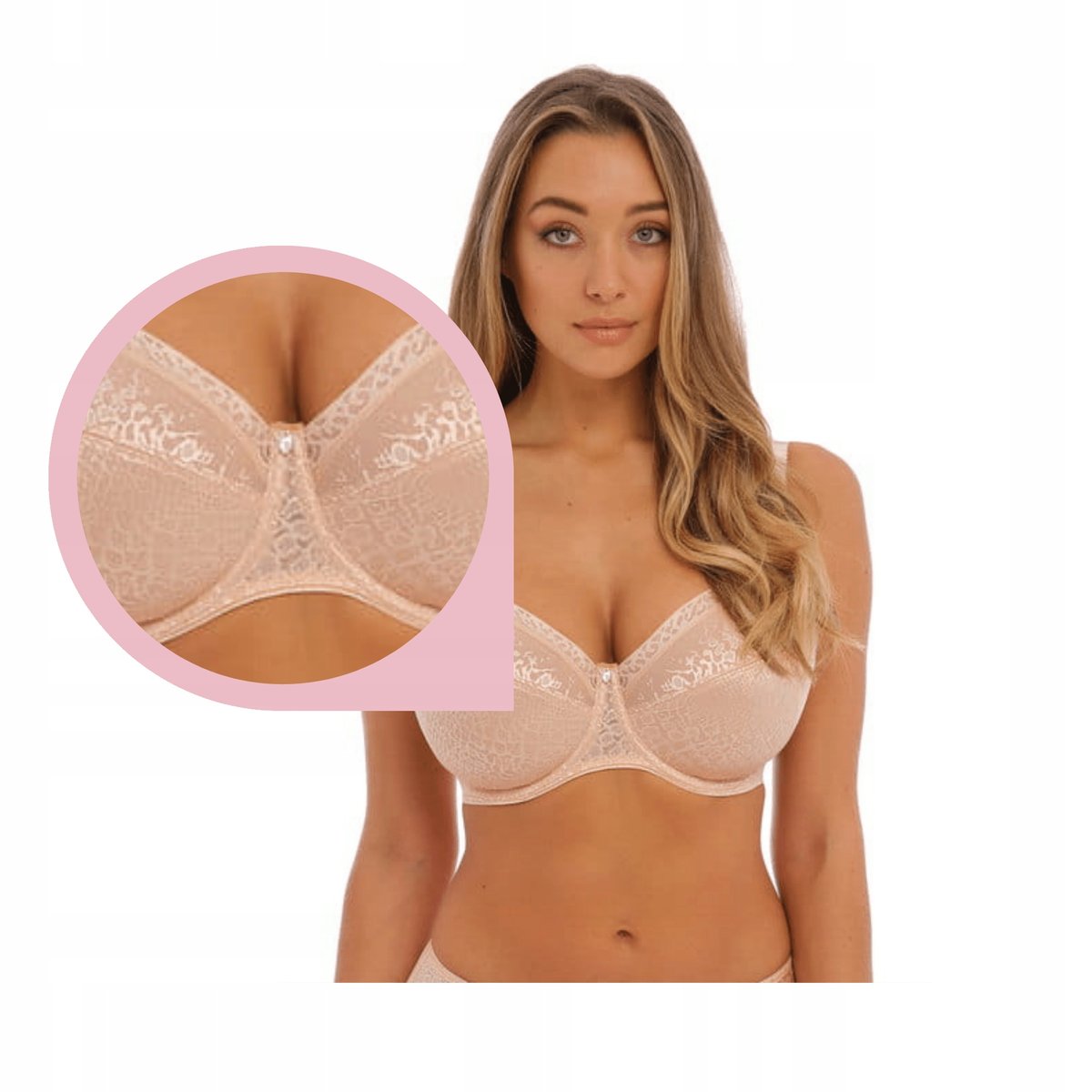 Biustonosz Fantasie ENVISAGE gładki miękki soft full beżowy - 38H/85K