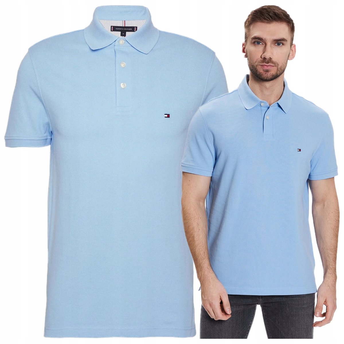 niebieska polowka meska tommy hilfiger koszulka polo meska PREMIUM niebieska polowka meska tommy hilfiger koszulka polo meska PREMIUM r.S