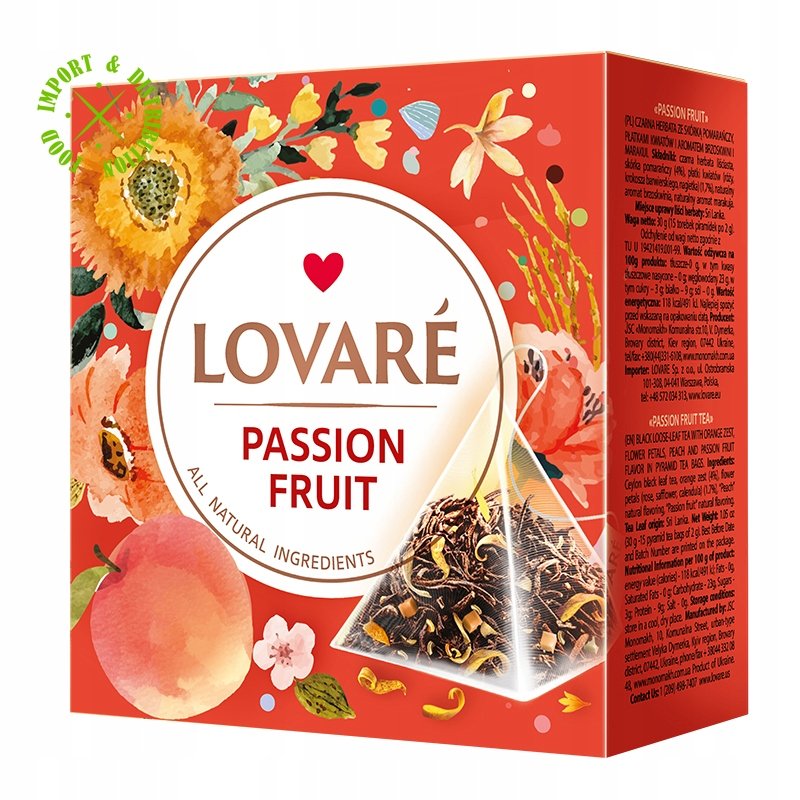 LOVARE HERBATA Passion Fruit 15 piramidek