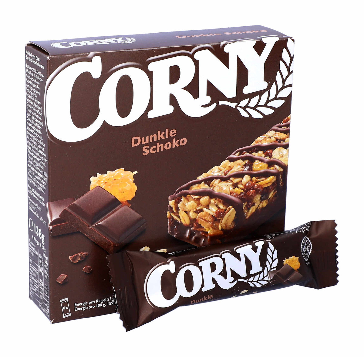Corny, baton zbożowy, ciemna czekolada, 6 sztuk