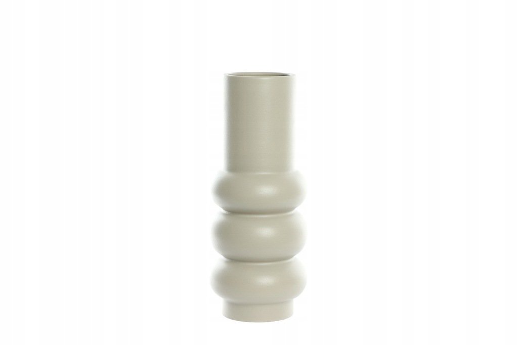 Nowoczesny wazon ceramiczny 35 cm – szary, matowy, kształt tuby