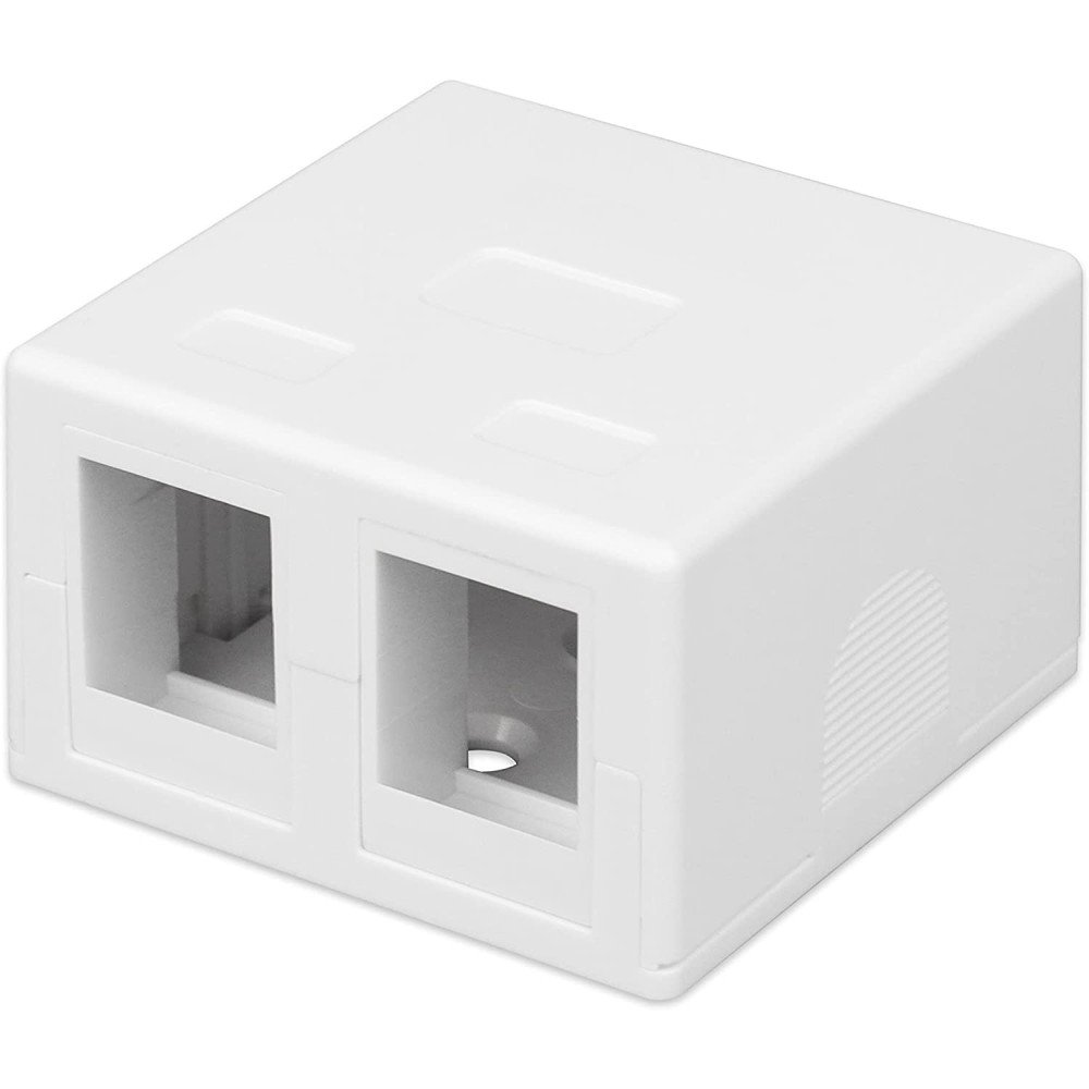 Techly Obudowa natynkowa na 2 moduły Keystone RJ45 lub RJ11/12