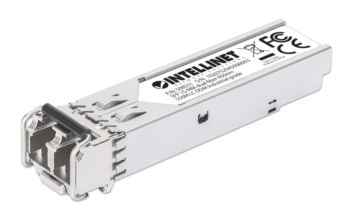 Intellinet Moduł SFP 1G, LC Duplex MM, 550m, 1000Base-SX, 850nm, miniGBIC, DDM, MSA